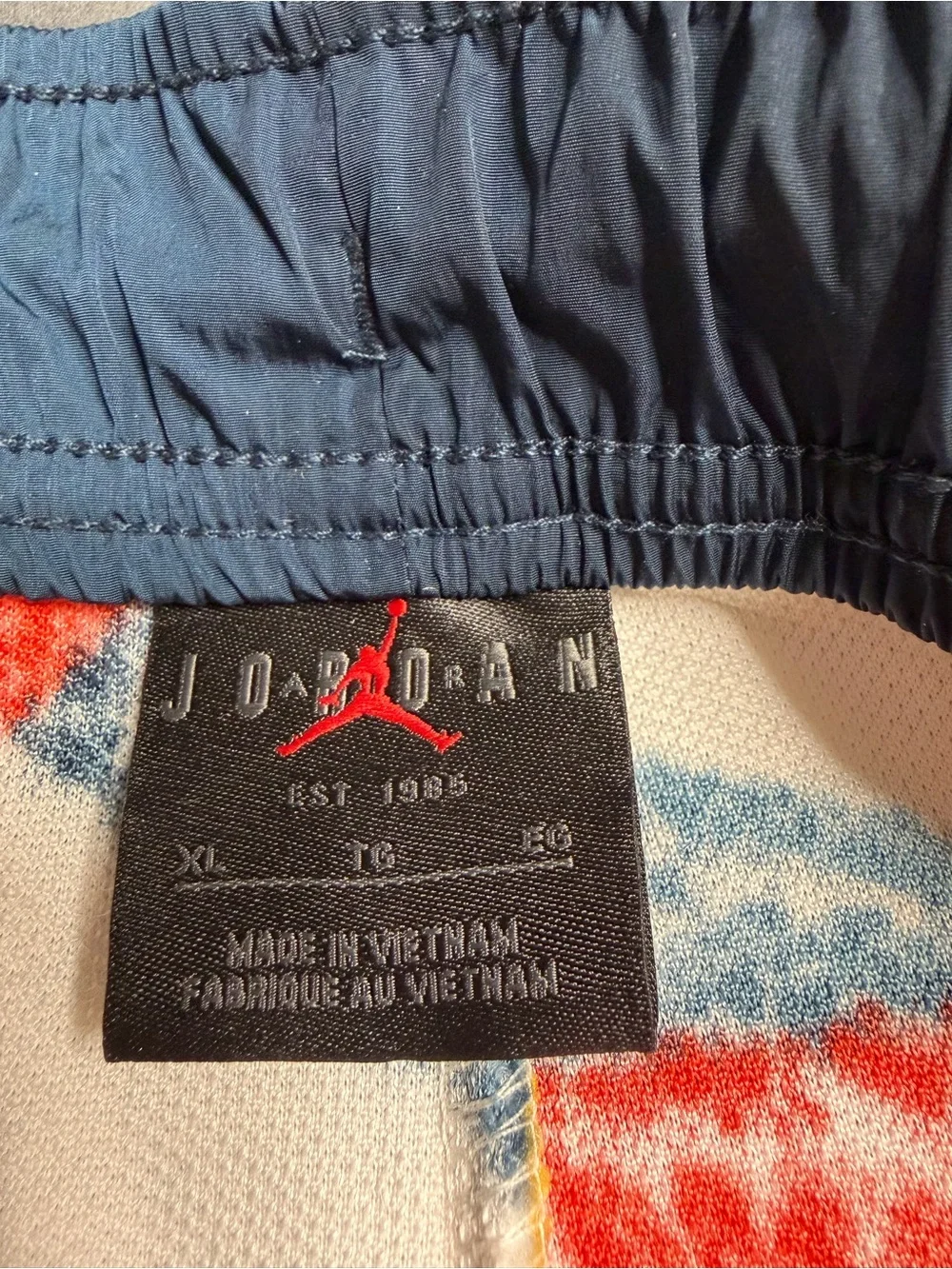 Jordan Multicolor Fleece Joggers - Red, Yellow, Blue, White
